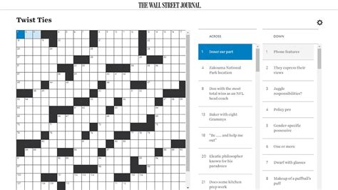 transmission parts wsj crossword